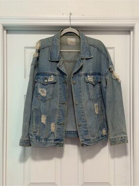 O&O Denimwear Artfully Distressed Jean Jacket - Women